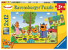 Puzzle Kot -O- Ciaki 2 x 12 Elementów Ravensburger