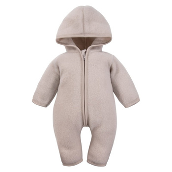 Eevi Kombinezon z kapturem z wełna Merino beżowy 56 - 62