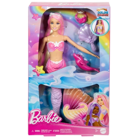 Mattel Lalka Barbie syrenka Malibu zmieniająca kolor HRP98