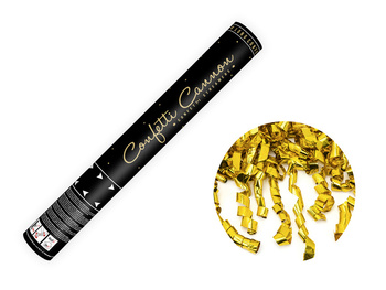 Tuba z serpentynami, złoty, 40cm