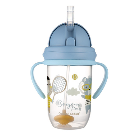 Canpol babies kubek niekapek z rurką i odważnikiem 270ml BONJOUR PARIS