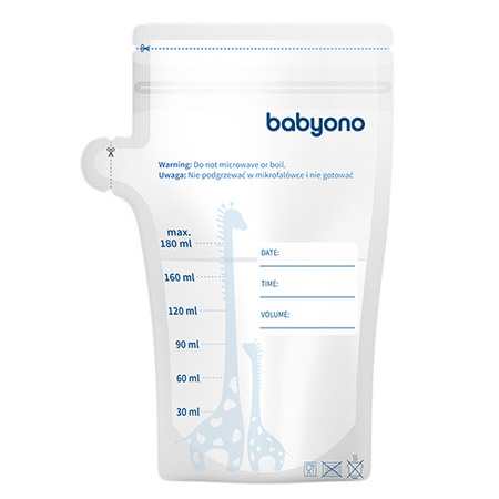Babyono Woreczki do przechowywania pokarmu 180ml 30szt