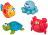 Zabawki kąpielowe kolorowe zwierzaki 4 szt. Akuku