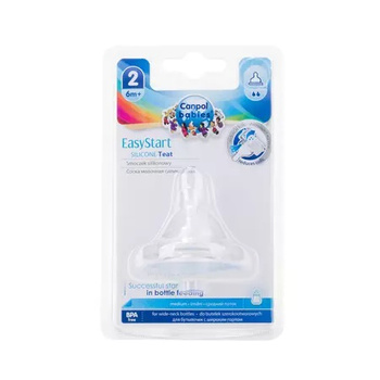 Canpol babies smoczek silikon średni do butelki szerokiej 1 szt EasyStart