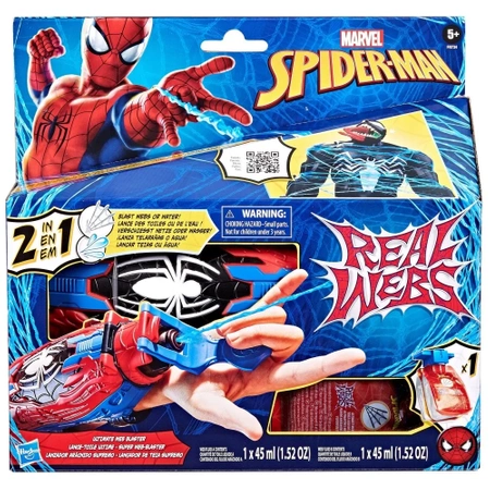 Hasbro Marvel Spider Man - Wyrzutnia pajęczej sieci 2w1 Na wodę i żelową masę F8734