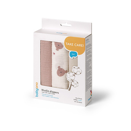 Babyono Pieluszki muślinowe super miękkie