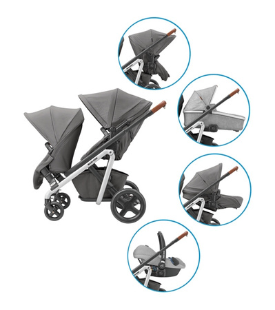 Maxi Cosi Wózek Lila Sparking Grey plus Siedzisko Lila Duo Kit Nomad Grey