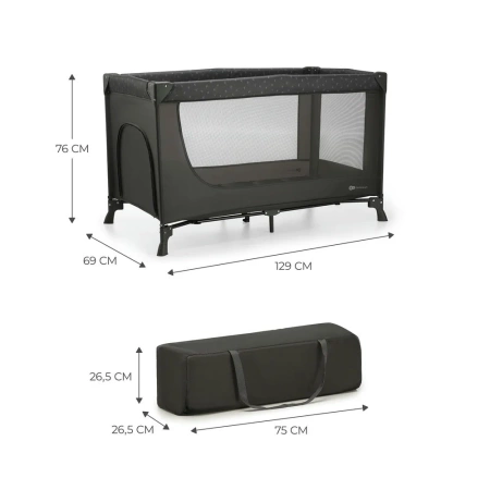 Kinderkraft Łóżeczko turystyczne 2w1 JOY LIGHT Grey