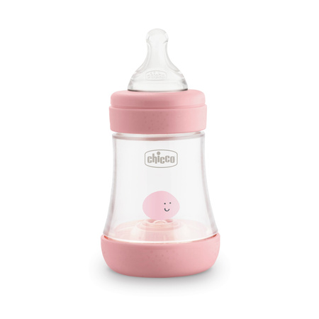 Chicco Butelka Perfect5 0m+ 150 ml wolny przepływ, różowa