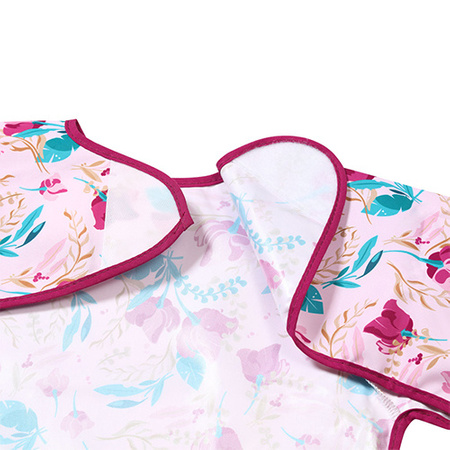 Babyono Śliniak z długim rękawem FLORAL