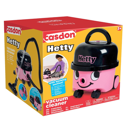 Casdon Zabawkowy odkurzacz z funkcją ssania Hetty dla dzieci