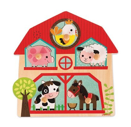 Janod Puzzle muzyczne Mieszkańcy farmy