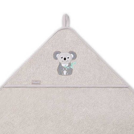 Babyono Okrycie kąpielowe bambusowe - ręcznik z kapturkiem NATURAL BAMBOO 100X100cm