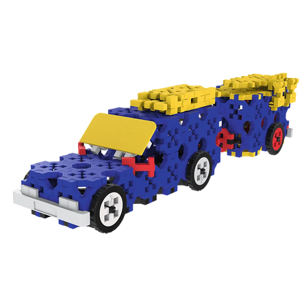 Zestaw klocków Connect 3w1: Pojazdy budowlane / SUV z przyczepą