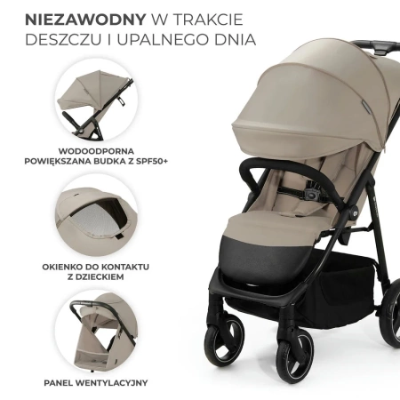 Kinderkraft Wózek spacerowy TRIG 3 Stone Beige