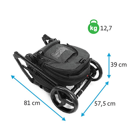 Adamex Wielofunkcyjny wózek Black Lux PS-37lux