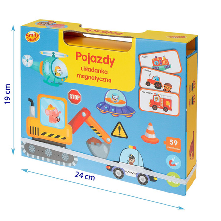 Smily Play Układanka magnetyczna Pojazdy