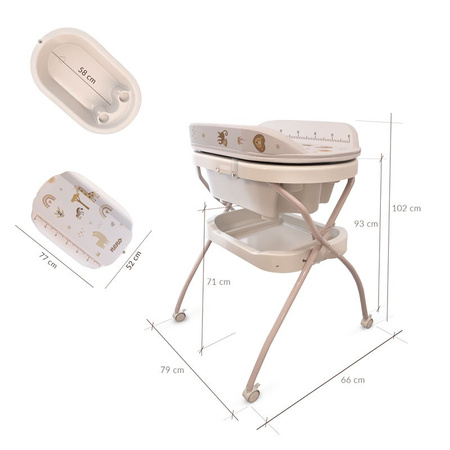 Neno Breza - wanienka ze stelażem i przewijakiem dla dzieci