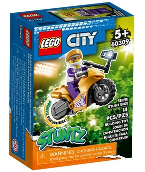 Selfie na motocyklu kaskaderskim Lego 60309