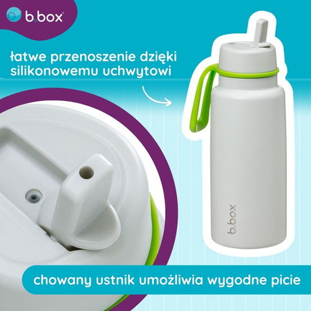B.Box Butelka termiczna ze składanym ustnikiem 1l. Lime Time