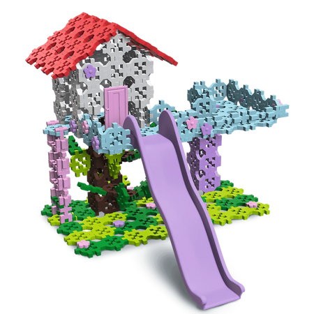 Zestaw klocków Connect 2w1 Domek na drzewie, wiatrak