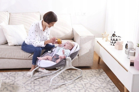 Wielofunkcyjny leżaczek-bujaczek z funkcją krzesełka 3w1-Szary Tiny Love