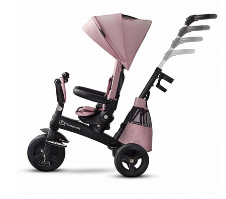 Kinderkraft EasyTwist trójkołowy rowerek z obrotowym siedziskiem Mauvelous Pink