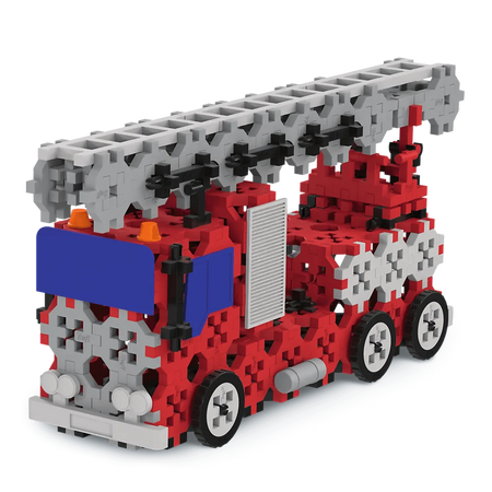 Zestaw klocków Connect 2w1: Straż Pożarna / Koparka gąsienicowa