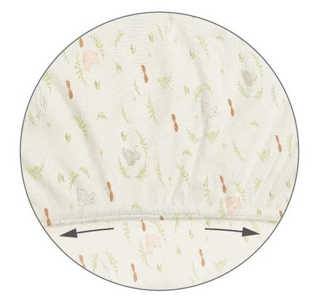 Babyono Bambusowe prześcieradło z gumką do łóżeczka, FOREST 60x120 749/01