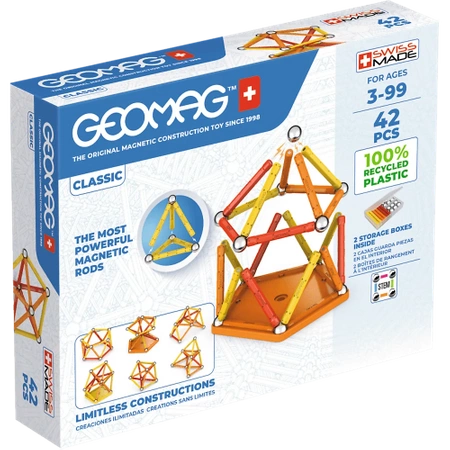 Trefl Geomag Classic Recycled - klocki magnetyczne 42 el.