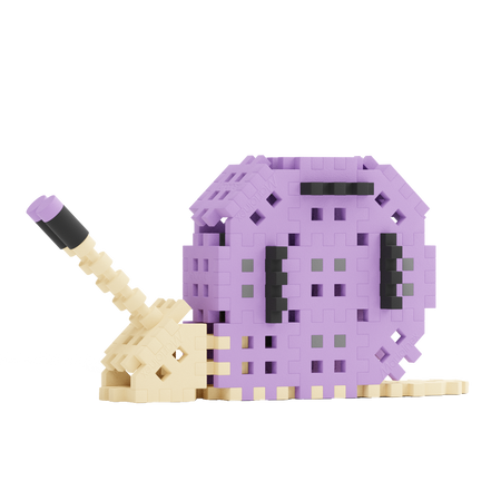 Marioinex Klocki Mini waffle Nature - Ślimak