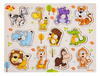 Akuku Drewniane Puzzle z pinezkami ,Zwierzęta