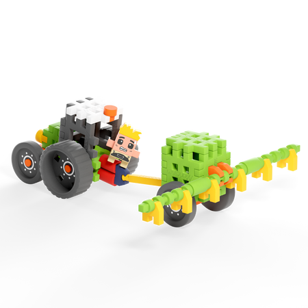 Marioinex Mini Waffle Farmer -Traktor z opryskiwaczem