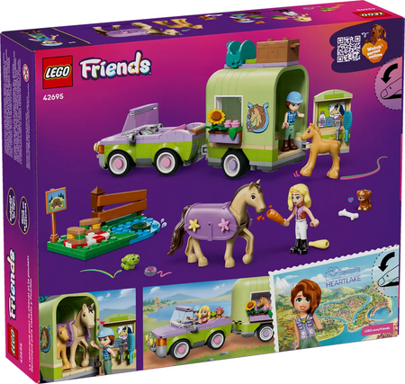 Lego 42695 Friends Przyczepa z koniem i źrebaczkiem