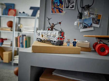 Lego 76321 Marvel Spider-Man kontra Doc Ock - scena w metrze