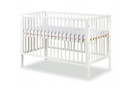 KLUPŚ Łóżeczko FRANK biały, 120x60 cm