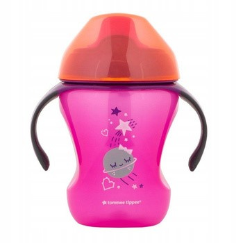 Tommee Tippee Bidon ze słomką niekapek Planeta 230ml 6m+ różowy