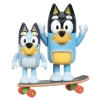Bluey Blue - Jazda na deskorolce Pieski Zestaw figurek 2-pack BLU13042