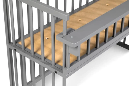 Klupś Łóżeczko dostawne PICCOLINO 90x40 cm Grafit