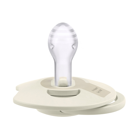 LOVI Smoczek silikonowy dynamiczny Prime 6-18 m 2 szt. Coconut/Ivory