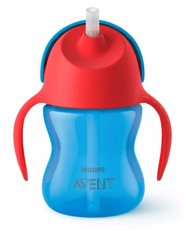 Philips Avent Kubek ze słomką 200ml 9m+ niebiesko-czerwony