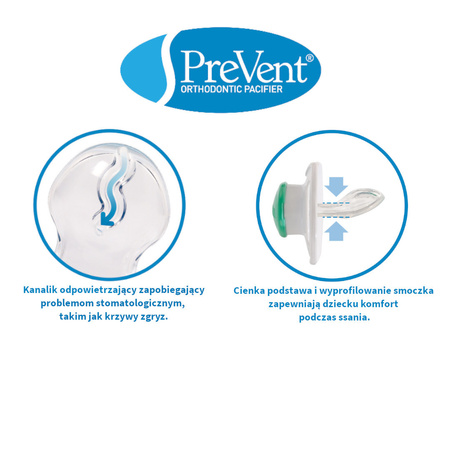 Dr Browns Smoczek Prevent motyl 6-18 m kolekcja Zwierzęta, zielony 2 pak