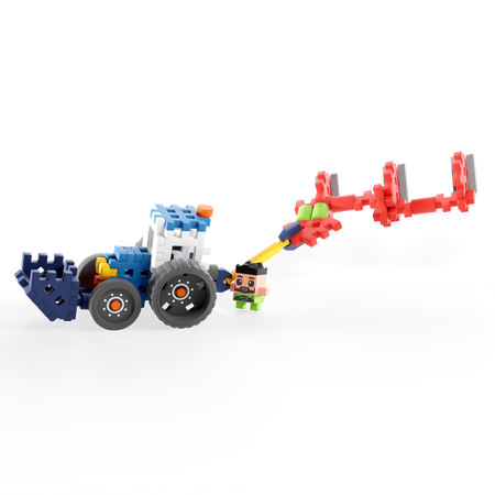 Marioinex Mini Waffle Farmer - Traktor z pługiem