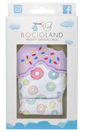 Bocioland Rękawica-gryzak silikonowa fioletowa