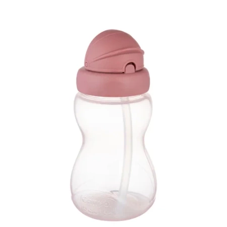 Canpol babies Bidon ze składaną rurką silikonową 270 ml różowy