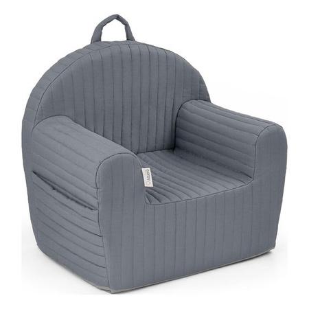 Albero Mio Fotelik pikowany pasy Grafit