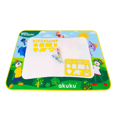 Akuku Rodzina Treflików - mata do malowania wodą A0638