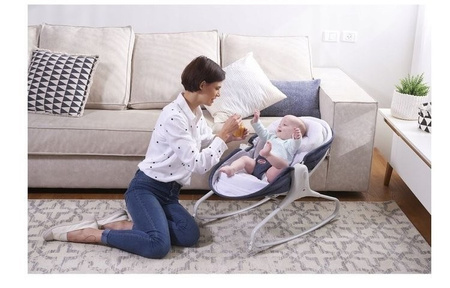 Wielofunkcyjny leżaczek-bujaczek z funkcją krzesełka 3w1-Granat Tiny Love