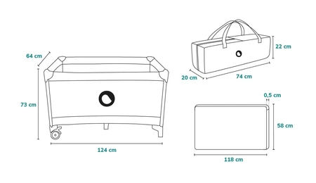 Lionelo Łóżeczko turystyczne Stefi