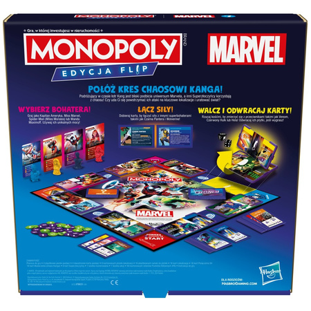 Hasbro Monopoly MARVEL Edycja Flip Wersja PL F9931